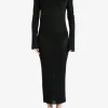Dresses>ANN DEMEULEMEESTER High Neck Dropped Shoulder Knitted Dress