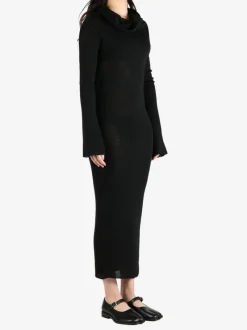 Dresses>ANN DEMEULEMEESTER High Neck Dropped Shoulder Knitted Dress
