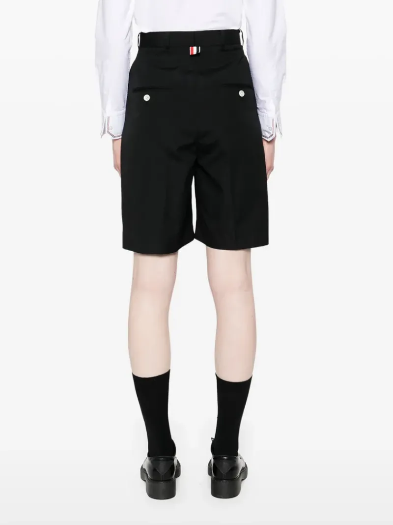 Shorts>THOM BROWNE High Waisted Double Pleat Trouser