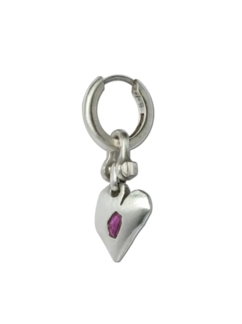 Jewelry | Jewelry>PARTS OF FOUR Jazz's Solid Heart Earring (Extra Small, 0.2 CT, Ruby Slice, MA+RUB)