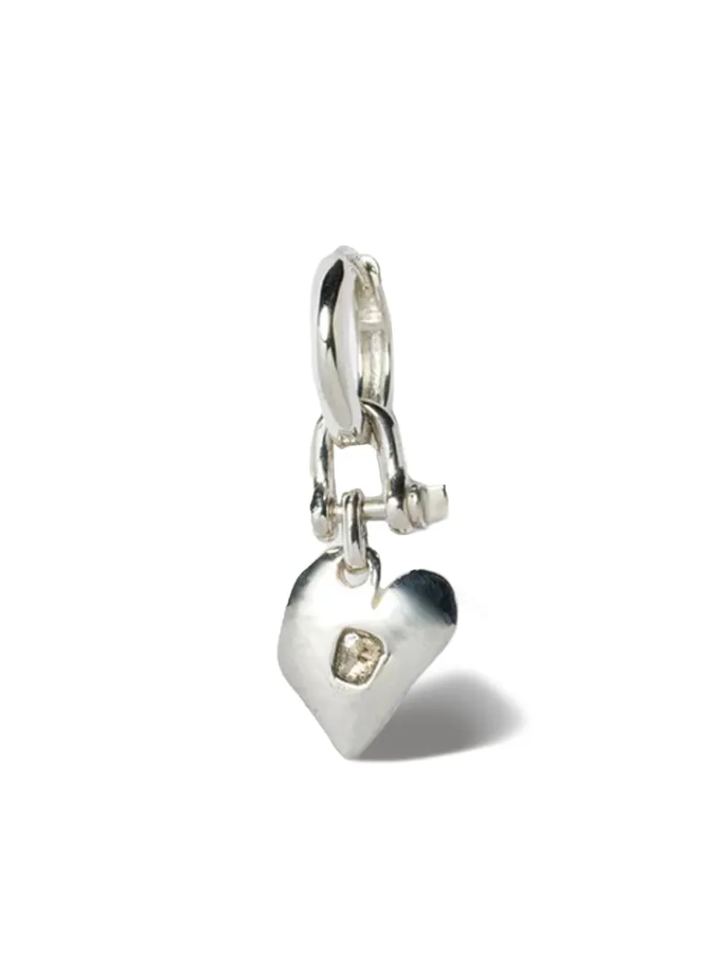 Jewelry | Jewelry>PARTS OF FOUR Jazz's Solid Heart Earring (Extra Small, 0.2 CT, Tiny Faceted Diamond Slab, PA+FCDIA)