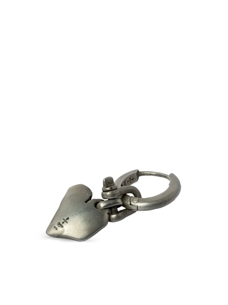 Jewelry | Jewelry>PARTS OF FOUR Jazz's Solid Heart Earring (Extra Small, 0.2 CT, Tiny Faceted Diamond Slab, DA+FCDIA)