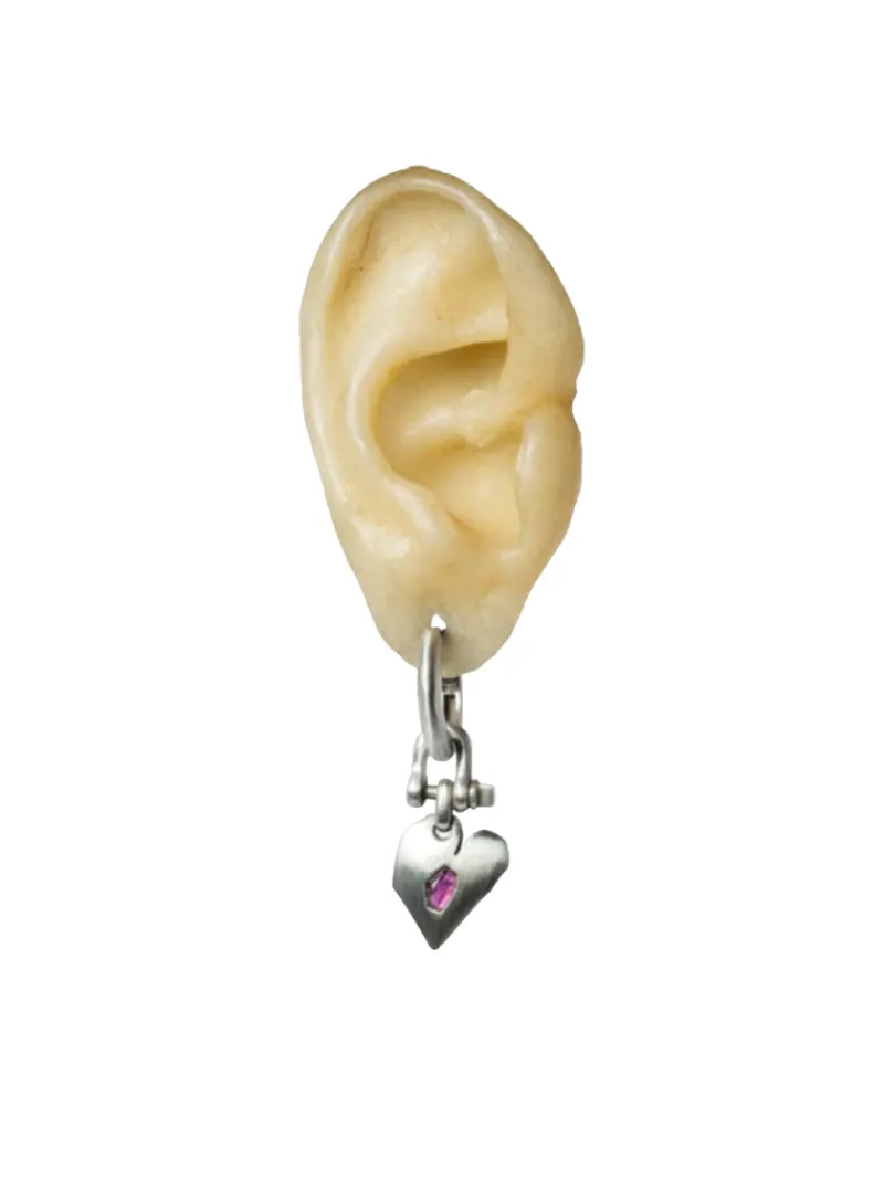 Jewelry | Jewelry>PARTS OF FOUR Jazz's Solid Heart Earring (Extra Small, 0.2 CT, Ruby Slice, MA+RUB)
