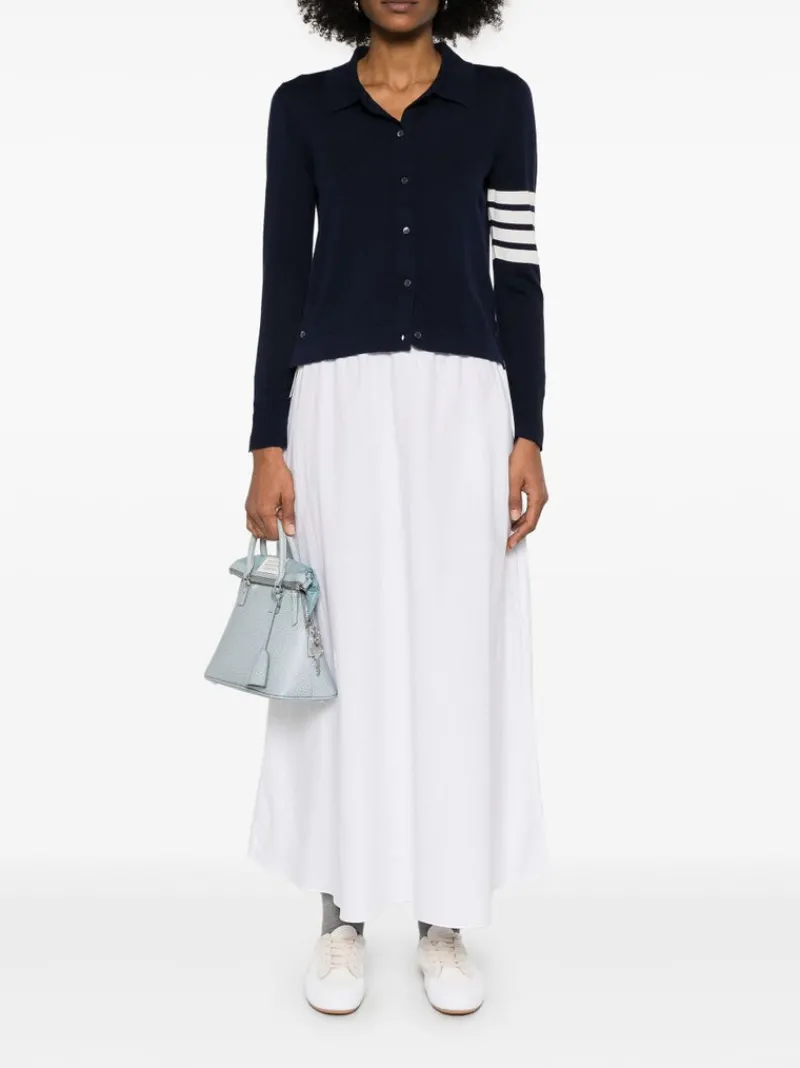 Shirts>THOM BROWNE Jersey Stitch Button Down Shirt