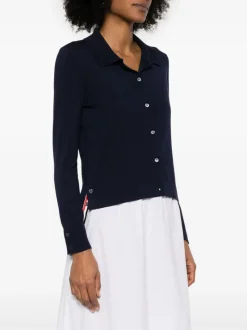 Shirts>THOM BROWNE Jersey Stitch Button Down Shirt