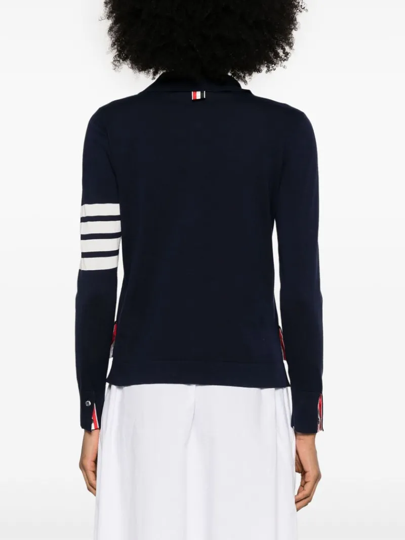 Shirts>THOM BROWNE Jersey Stitch Button Down Shirt