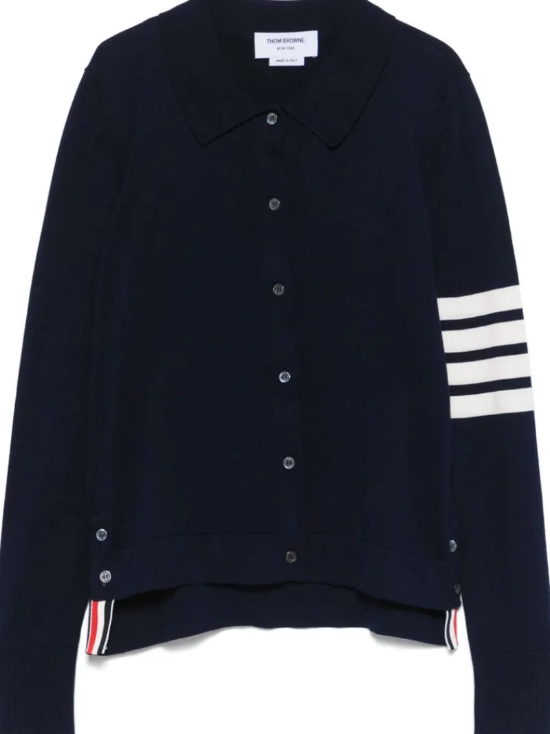 Shirts>THOM BROWNE Jersey Stitch Button Down Shirt