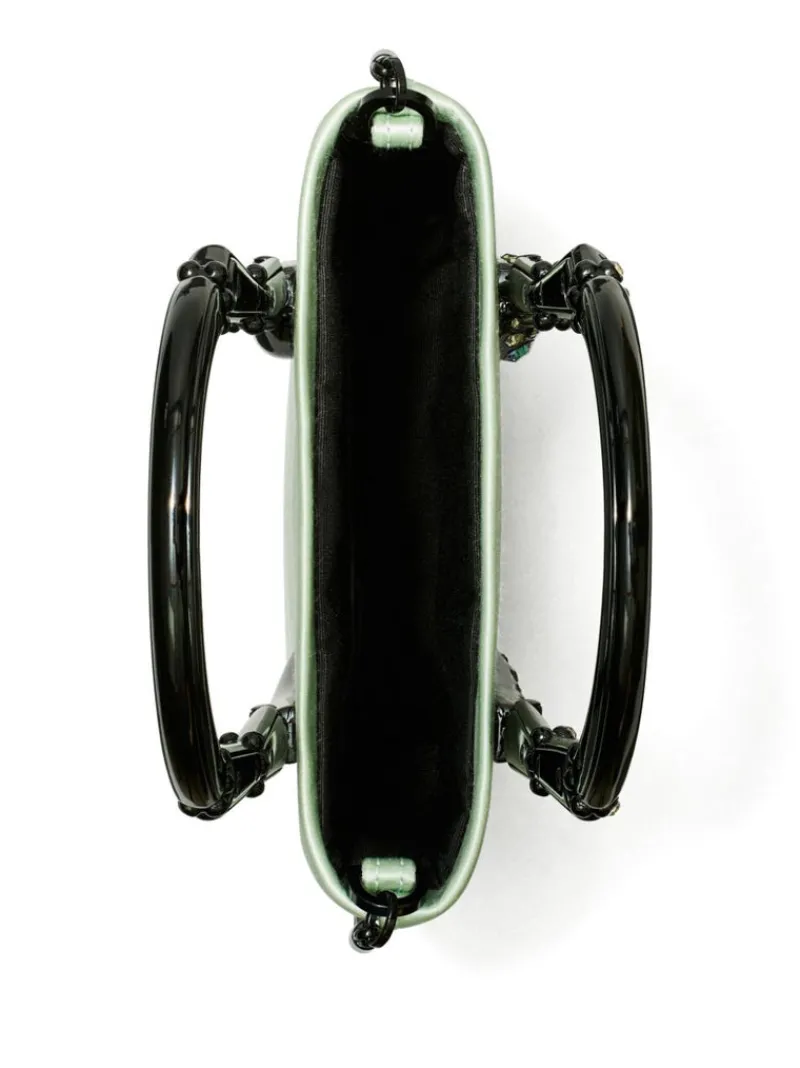 Bags>TORY BURCH Key Item Satin Snake Handle Mini Tote Bag