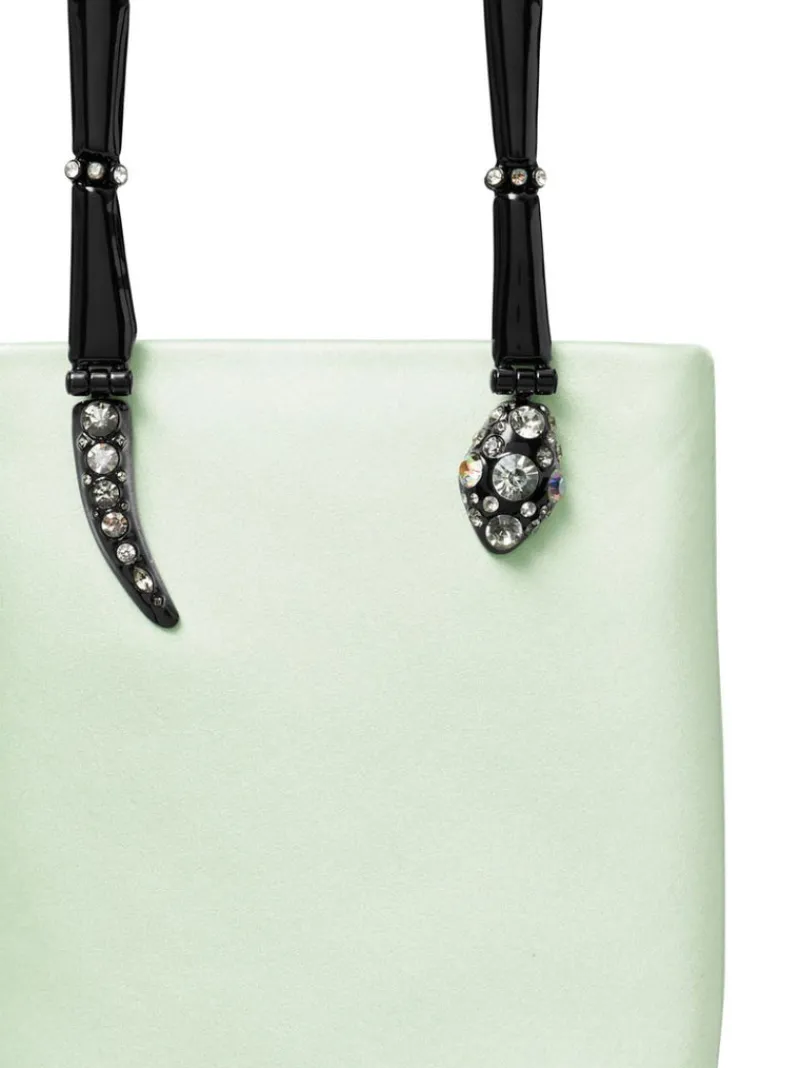 Bags>TORY BURCH Key Item Satin Snake Handle Mini Tote Bag