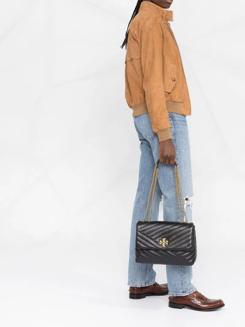 Bags>TORY BURCH Kira Chevron Convertible Shoulder Bag 001 BLACK OS