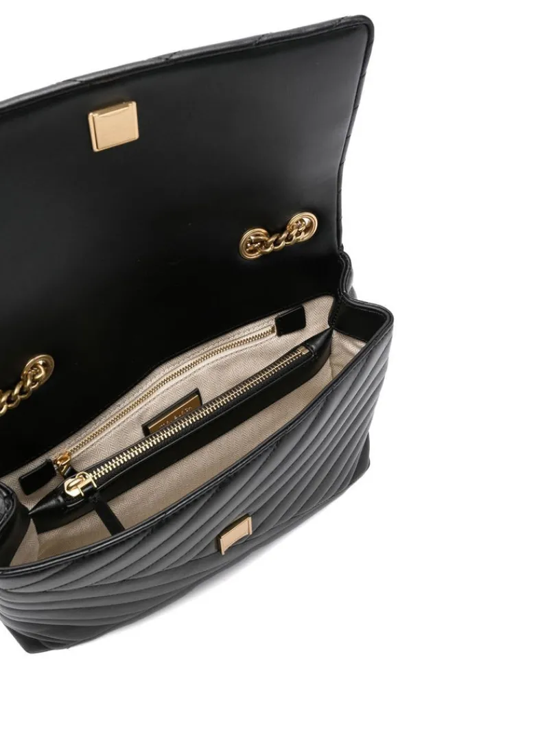 Bags>TORY BURCH Kira Chevron Convertible Shoulder Bag 001 BLACK OS