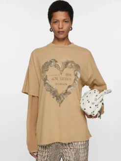 T-shirts>ACNE STUDIOS Layered Print T-Shirt