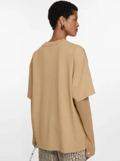 T-shirts>ACNE STUDIOS Layered Print T-Shirt