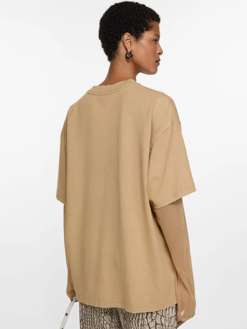 T-shirts>ACNE STUDIOS Layered Print T-Shirt