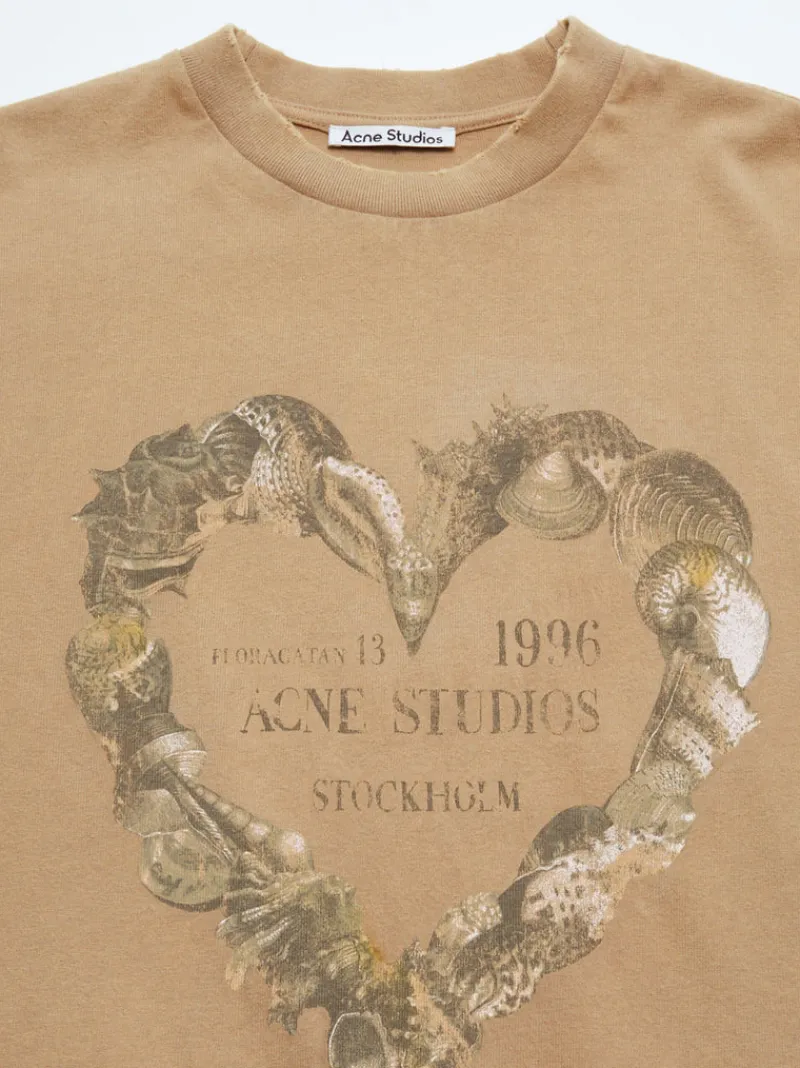 T-shirts>ACNE STUDIOS Layered Print T-Shirt