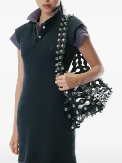Dresses>alexanderwang.t Layered Short Sleeve Polo Mini Dress