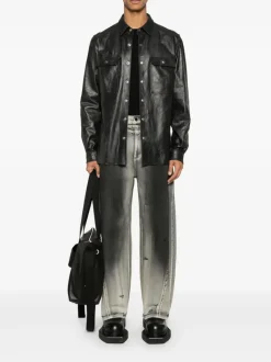 Shirts | Jackets & Coats>RICK OWENS Leather Outershirt