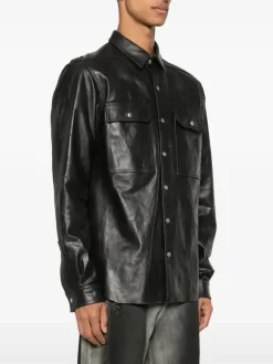 Shirts | Jackets & Coats>RICK OWENS Leather Outershirt