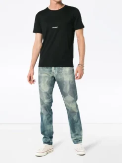 T-shirts>SAINT LAURENT Logo Crew Neck T-shirt