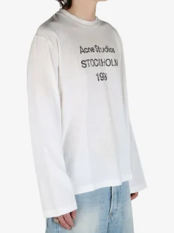 T-shirts | T-shirts>ACNE STUDIOS Logo Long Sleeve Tee