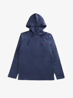 T-shirts | Sweats & Hoodies>POLO RALPH LAUREN Long Sleeve Cotton Hooded T-Shirt