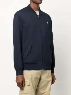 Jackets & Coats>POLO RALPH LAUREN Long Sleeve Double Knit Tech Full Zip Bomber Jacket