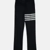 Pants>THOM BROWNE Low Rise Drop Crotch Backstrap Trouser In Engineered 4 Bar Flannel