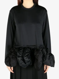 T-shirts | Shirts>COMME DES GARCONS L/S T-shirt w/ Balloon Ruffle Detail