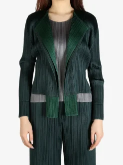Knitwear>PLEATS PLEASE ISSEY MIYAKE Merry Bi Color Cardigan