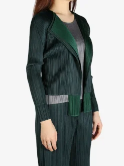 Knitwear>PLEATS PLEASE ISSEY MIYAKE Merry Bi Color Cardigan