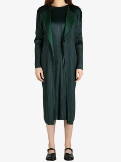 Jackets & Coats>PLEATS PLEASE ISSEY MIYAKE Merry Bicolor Coat