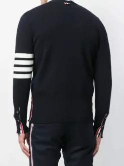 Knitwear>THOM BROWNE Milano Stitch V Neck Cardigan