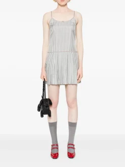 Dresses>THOM BROWNE Mini Mini Pleated Bottom Slip Dress