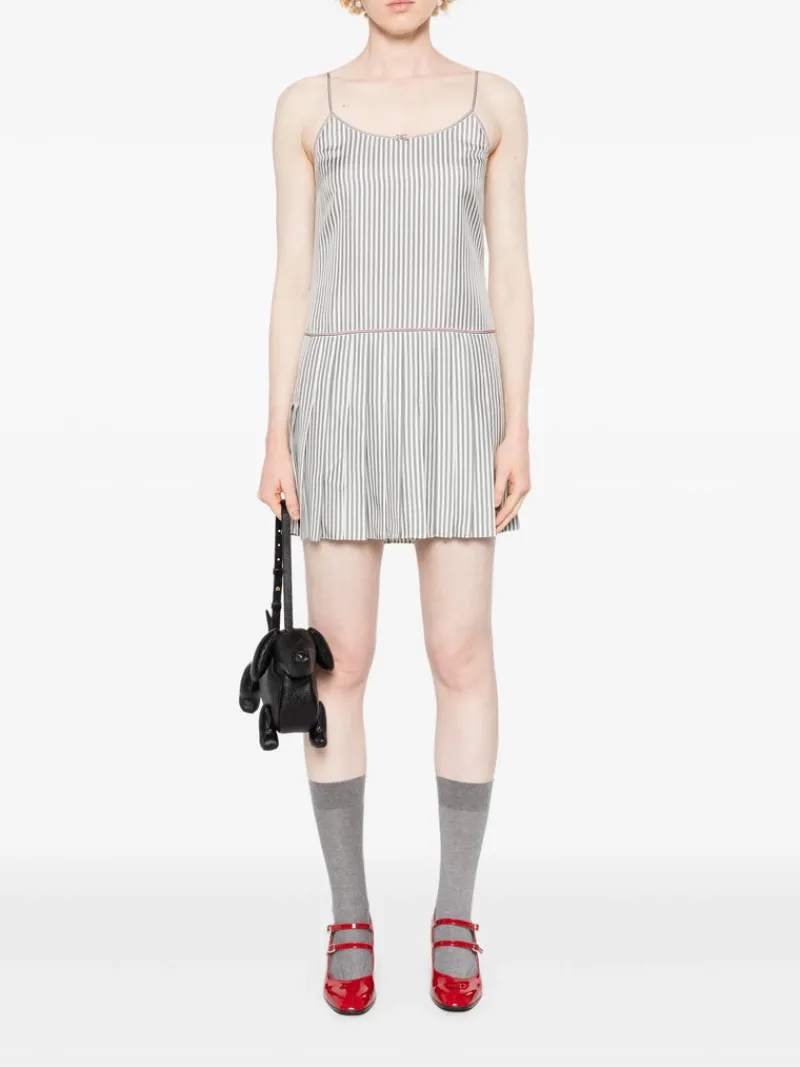 Dresses>THOM BROWNE Mini Mini Pleated Bottom Slip Dress