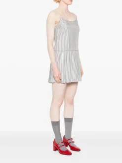 Dresses>THOM BROWNE Mini Mini Pleated Bottom Slip Dress
