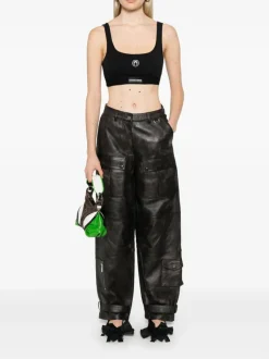 Activewear>MARINE SERRE Moon Logo Sports Bra