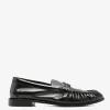 Loafers & Mules>SAINT LAURENT Nappa Sugar/Galv Oro Antico 15 Moc Le Loafer Shoes
