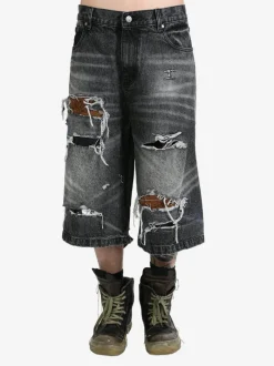 Shorts | Pants>BIRTH OF ROYAL CHILD Nautical Treasure Map Destroyed Jorts