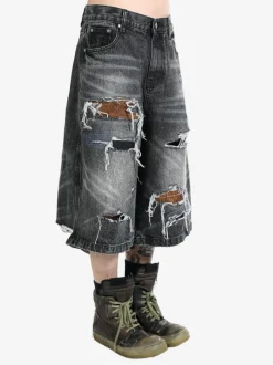 Shorts | Pants>BIRTH OF ROYAL CHILD Nautical Treasure Map Destroyed Jorts