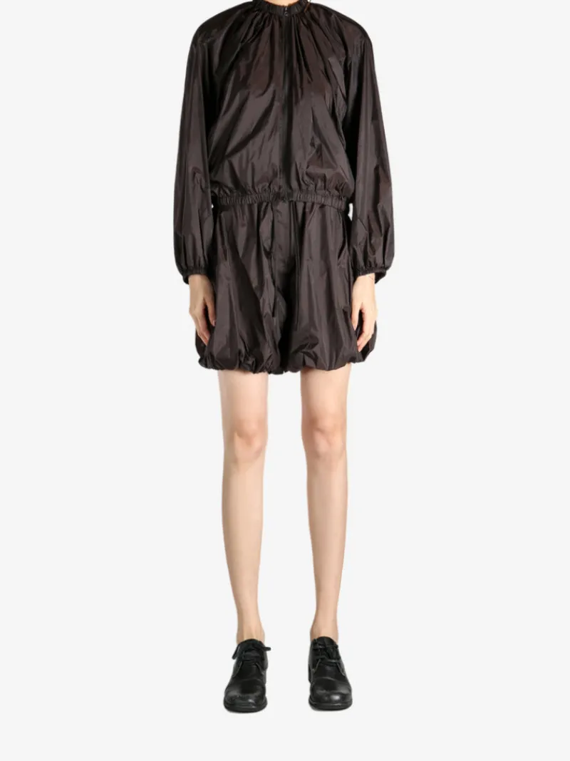 Tops>AMOMENTO Neck Shirring Volume Jumper