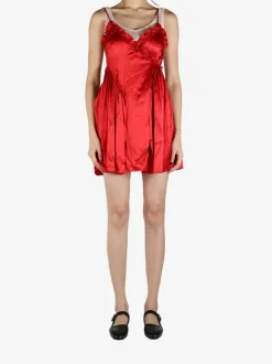 Dresses>SIMONE ROCHA Negligee Satin Patchwork Ballet Dress