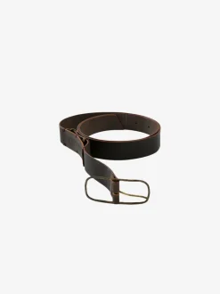 Small Accessories>ZIGGY CHEN Oval Buckle Leather Belt