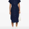 Dresses>POLO RALPH LAUREN Oxford Belted Midi Dress