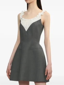 Dresses>SHUSHU/TONG Patchwork Pleated Collar Dress