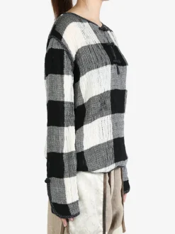 Knitwear | Knitwear>COMMUNS Patterned Plaid Knitted Sweater