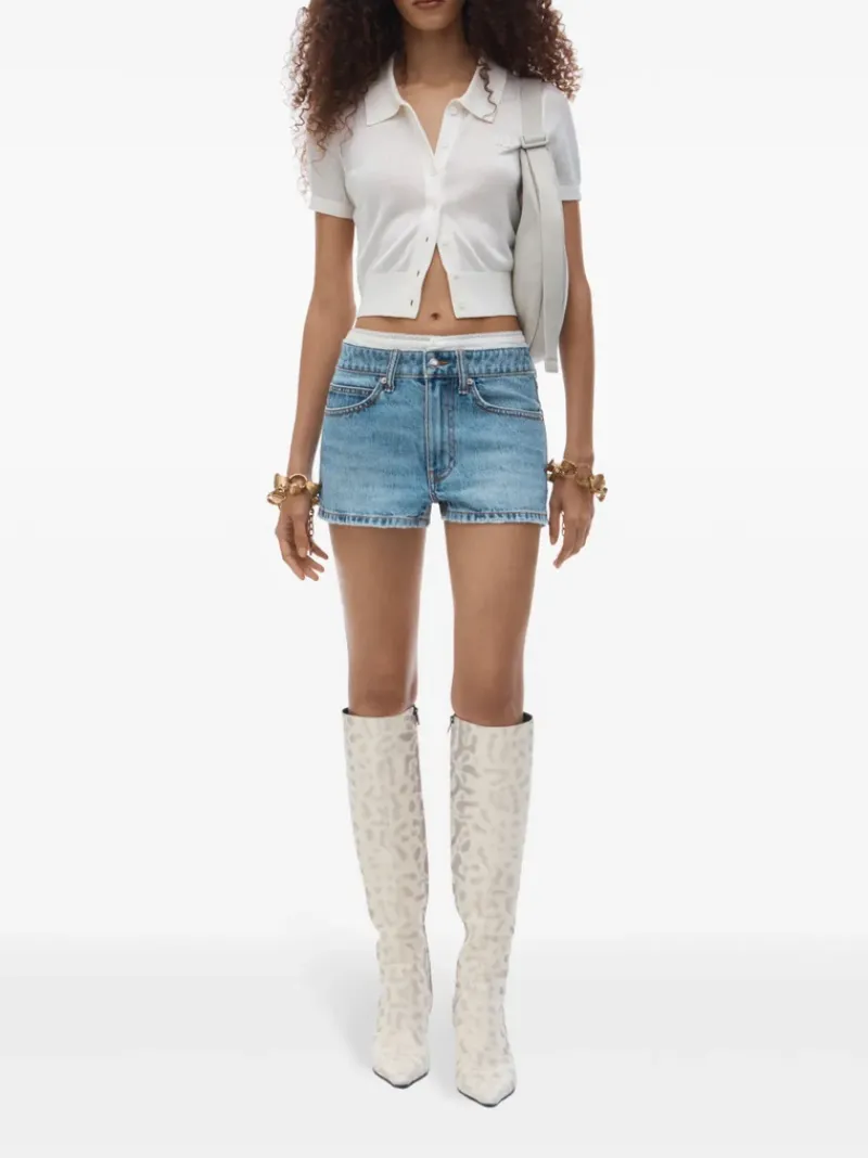 Shorts>ALEXANDER WANG Pointelle Undie High Rise Mini Short