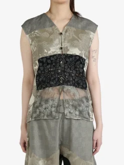 Tops | Shirts>COMMUNS Printed Patchwork Vest