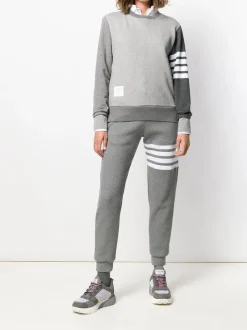 Sweats & Hoodies>THOM BROWNE Pullovee Sweatshirt W/ Engineered 4 Bar In Funmix Classic Loopback