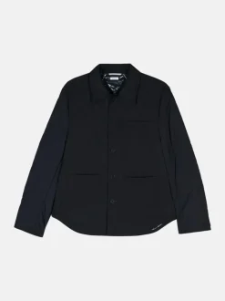Jackets & Coats>THOM BROWNE Quilted Shirt Jacket Withapplied Pockets