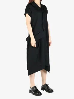 Dresses>YOHJI YAMAMOTO R Draped Shirt Dress